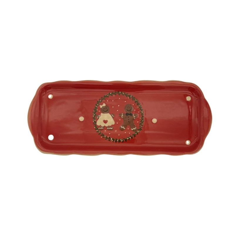 Plat à Cake de 37 x 15.5 cm Rouge Männele 