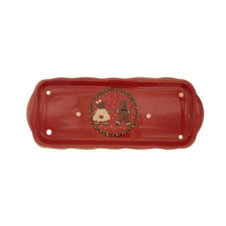 Plat à Cake de 37 x 15.5 cm Rouge Männele 