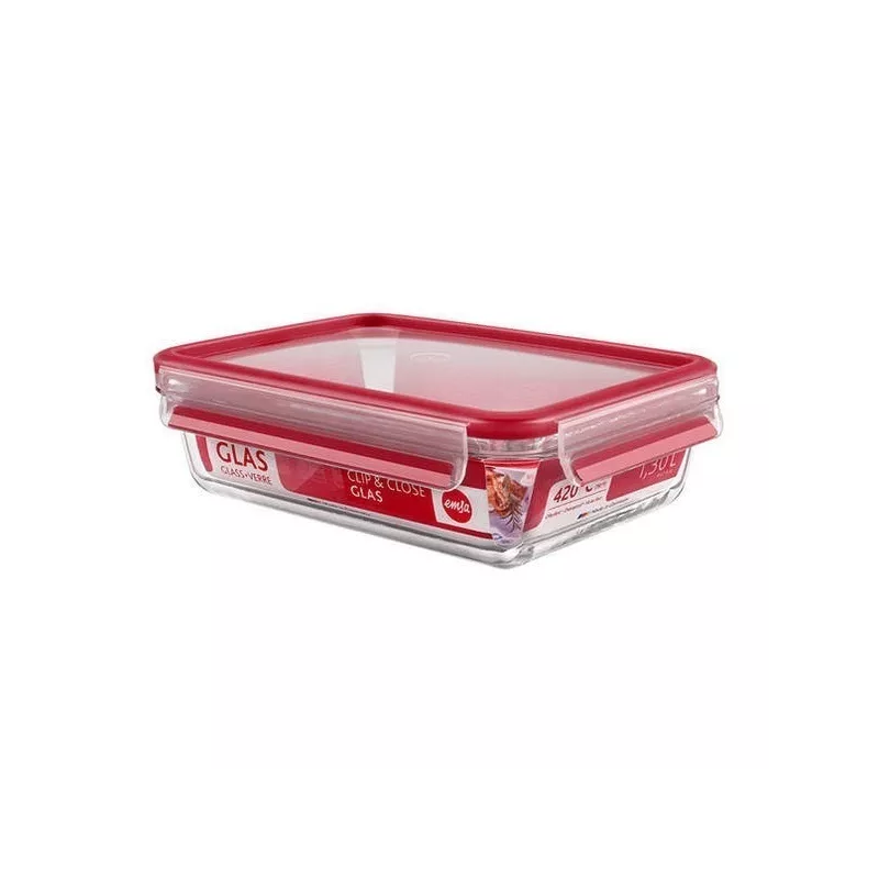 Clip & close glass rectangle 1.3l