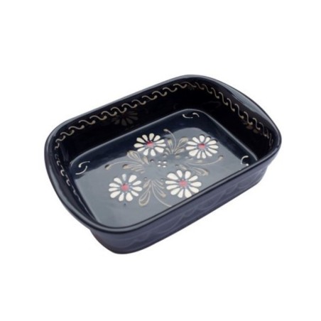 Plat à Lasagne N°3 de 32 x 21 cm Bleu Marguerite 