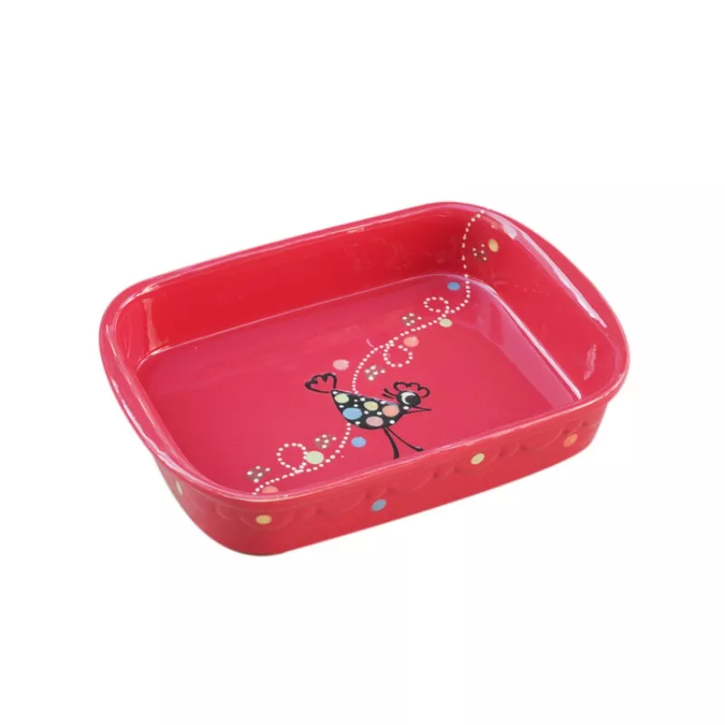 Plat à Lasagne N°3 de 32 x 21 cm Rouge Cocotte 