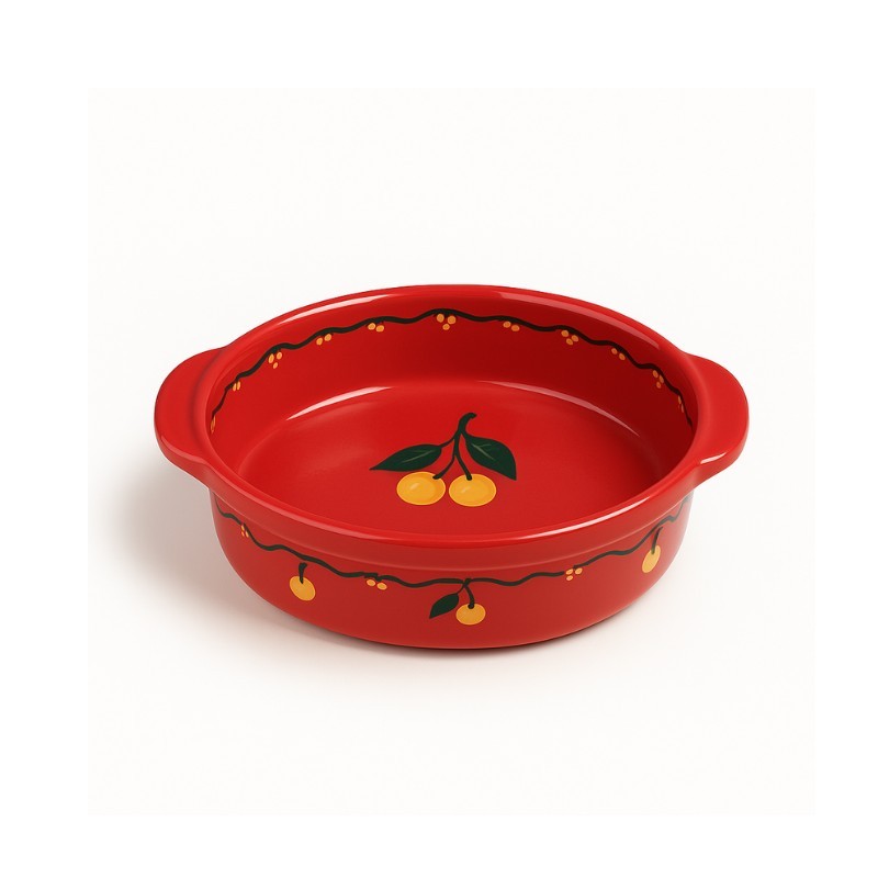 Plat Ovale N°0 de 20.5 cm Rouge Mirabelle 