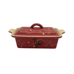 Terrine à Pâté N°1 de 23 x 12 cm Rouge Cocotte 