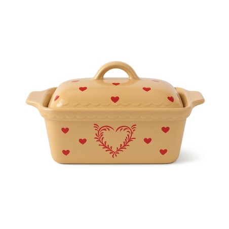 Terrine à Pâté N°2 de 30 x 13 cm Taupe Coeur