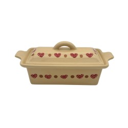 Terrine à Pâté N°2 de 30 x 13 cm Nature Frise Coeur 
