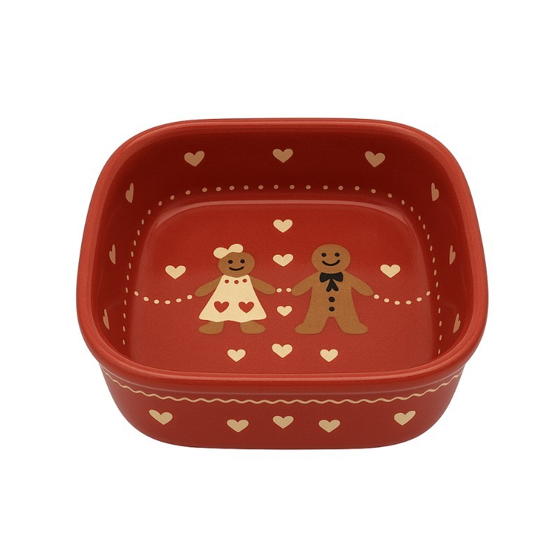 Plat Carré N°1 de 18.5 x 16 cm Rouge Männele 