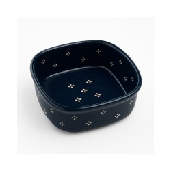 Plat Carré N°3 de 27 x 24 cm  Bleu 4 Points  