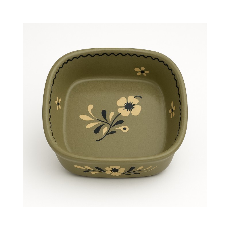 Plat Carré N°3 de 27 x 24 cm  Églantine 