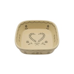 Plat Carré N°1 de 18.5 x 16 cm Nature Papillons Gris 