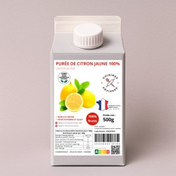 Purée de citron jaune 100% fruits 500g | CuisinezPâtissez