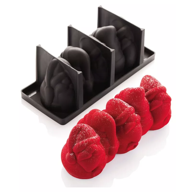Moule à bûche Père Noël silicone 3D 1300 ml