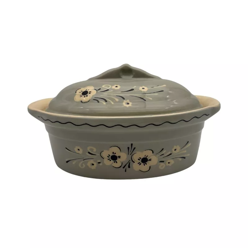 Terrine à Baeckeoffe N°000 de 14.5 cm Églantine - Poterie Alsacienne Siegfried