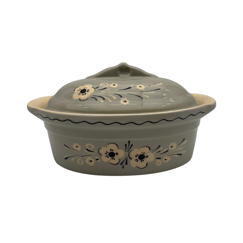 Terrine à Baeckeoffe N°00 de 18 cm Églantine - Poterie Alsacienne Siegfried