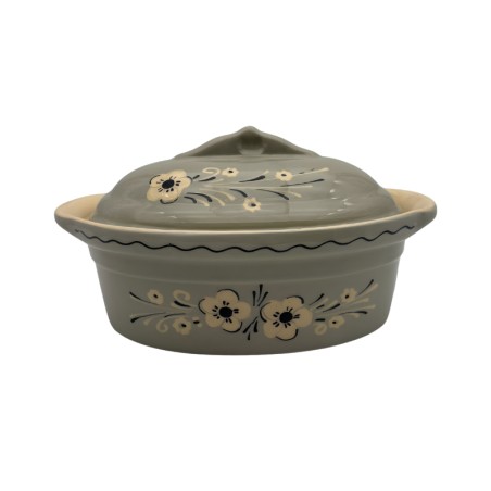 Terrine à Baeckeoffe N°00 de 18 cm Églantine - Poterie Alsacienne Siegfried