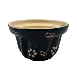 Kougelhopf N°3 de 14 cm Bleu Marguerite - Poterie Alsacienne Siegfried