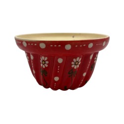 Kougelhopf N°3 de 14 cm Rouge Marguerite - Poterie Alsacienne Siegfried