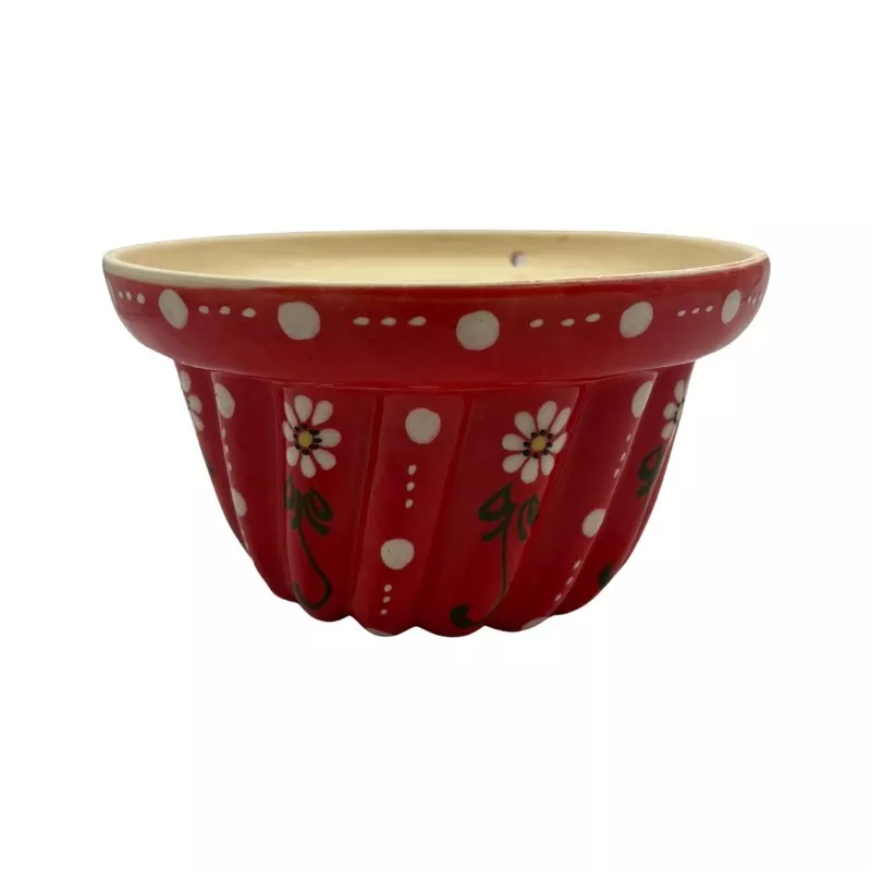 Kougelhopf N°6 de 20 cm Rouge Marguerite - Poterie Alsacienne Siegfried