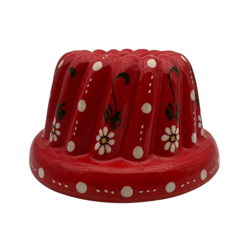 Kougelhopf N°9 de 26 cm Rouge Marguerite - Poterie Alsacienne Siegfried