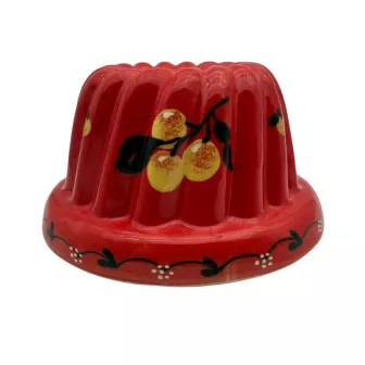 Kougelhopf N°3 de 14 cm Rouge Mirabelle - Poterie Alsacienne Siegfried