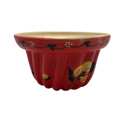 Kougelhopf N°3 de 14 cm Rouge Mirabelle - Poterie Alsacienne Siegfried