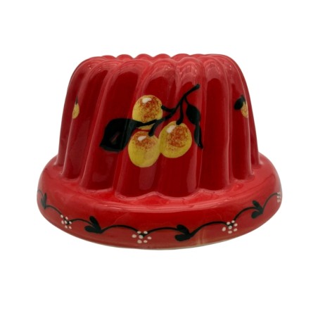 Kougelhopf N°7 de 22 cm Rouge Mirabelle - Poterie Alsacienne Siegfried