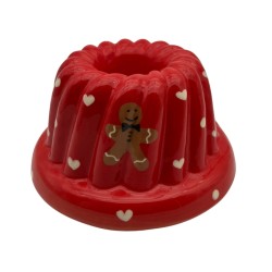 Kougelhopf N°7 de 22 cm Rouge Männele - Poterie Alsacienne Siegfried