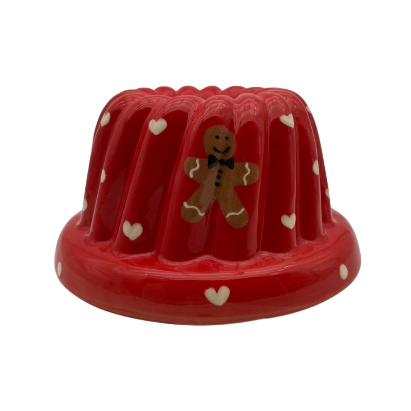 Kougelhopf N°8 de 24 cm Rouge Männele - Poterie Alsacienne Siegfried