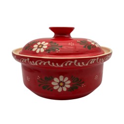 Terrine Ronde N°2 de 24 cm Rouge Marguerite
