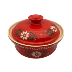 Terrine Ronde N°2 de 24 cm Rouge Marguerite