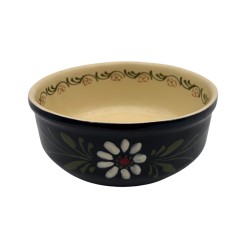 Plat à gratin Bleu Marguerite – poterie alsacienne – CuisinezPâtissez Reims