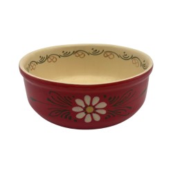 Plat à Gratin Rond de 21 cm Rouge Marguerite | CuisinezPâtissez