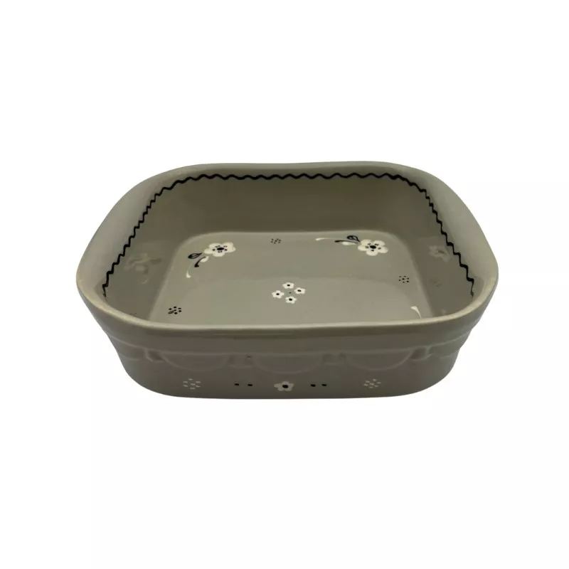 Plat Carré N°3 de 27 x 24 cm  Églantine