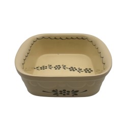 Plat Carré N°1 de 18.5 x 16 cm Nature Papillons Gris