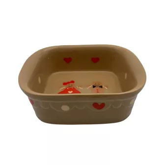 Plat Carré N°3 de 27 x 24 cm  Taupe Männele