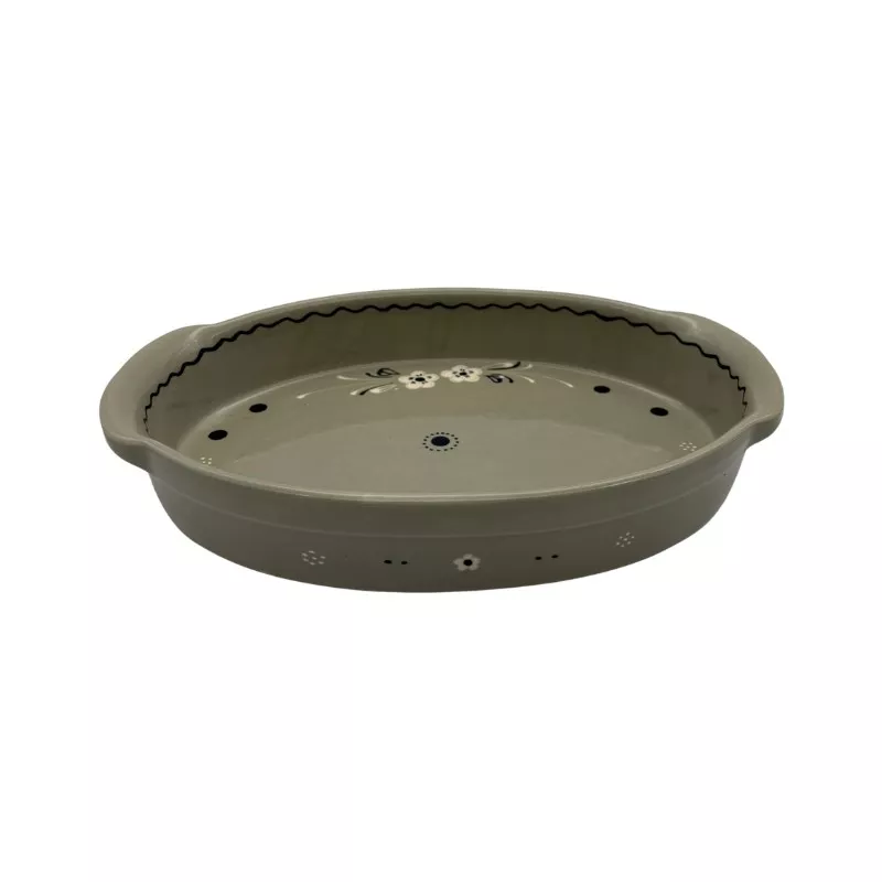 Plat Ovale N°3 de 38 cm Églantine