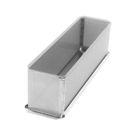 Moule pâté en croûte inox perforé dépliable 35 cm à charnières – Vue assemblée