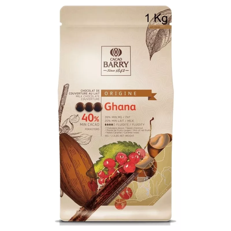 Chocolat Lait Ghana 40% Barry Callebaut