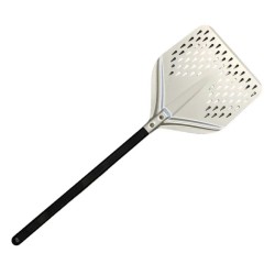 Pack Four à bois Marcel Noir + Pelle à pizza perforée + Pelle de retournement + Tablier denim – Louis Tellier 