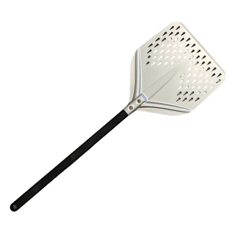 Pack Four à bois Marcel Noir + Pelle à pizza perforée + Pelle de retournement + Tablier denim – Louis Tellier 