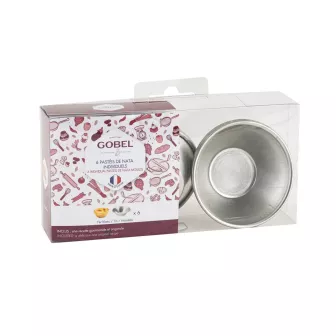 Moule Pastéis de Nata fer blanc 6 pièces 75 mm