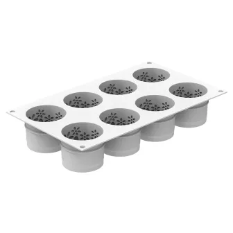 Moule silicone Antea 130 Silikomart 8 cylindres