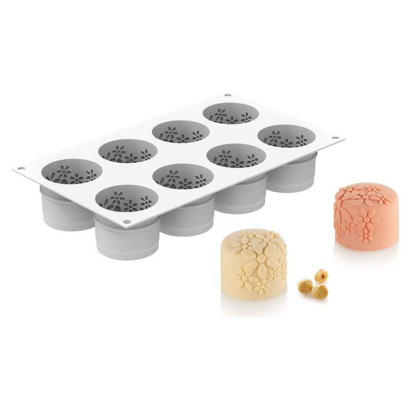 Moule Silicone Antea 8 Cylindres 130 ml – Moule Pâtisserie Professionnel | CuisinezPâtissez