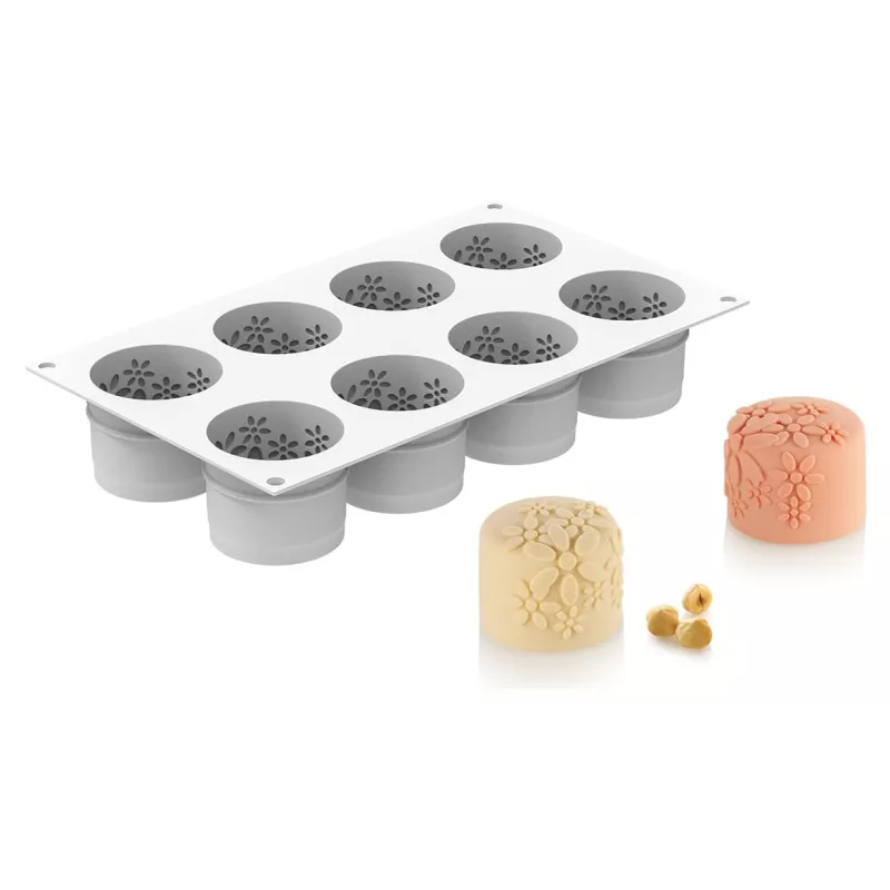 Moule silicone Antea 130 Silikomart 8 cylindres