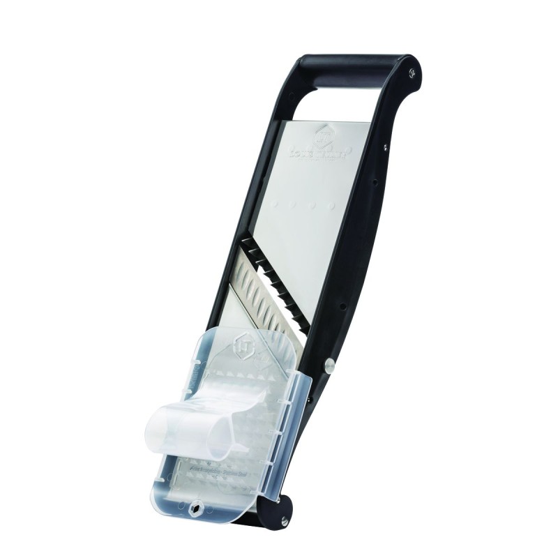 Mandoline inox Compact-PRO Basalte – 2 peignes effileurs 4 & 10 mm | CuisinezPâtissez