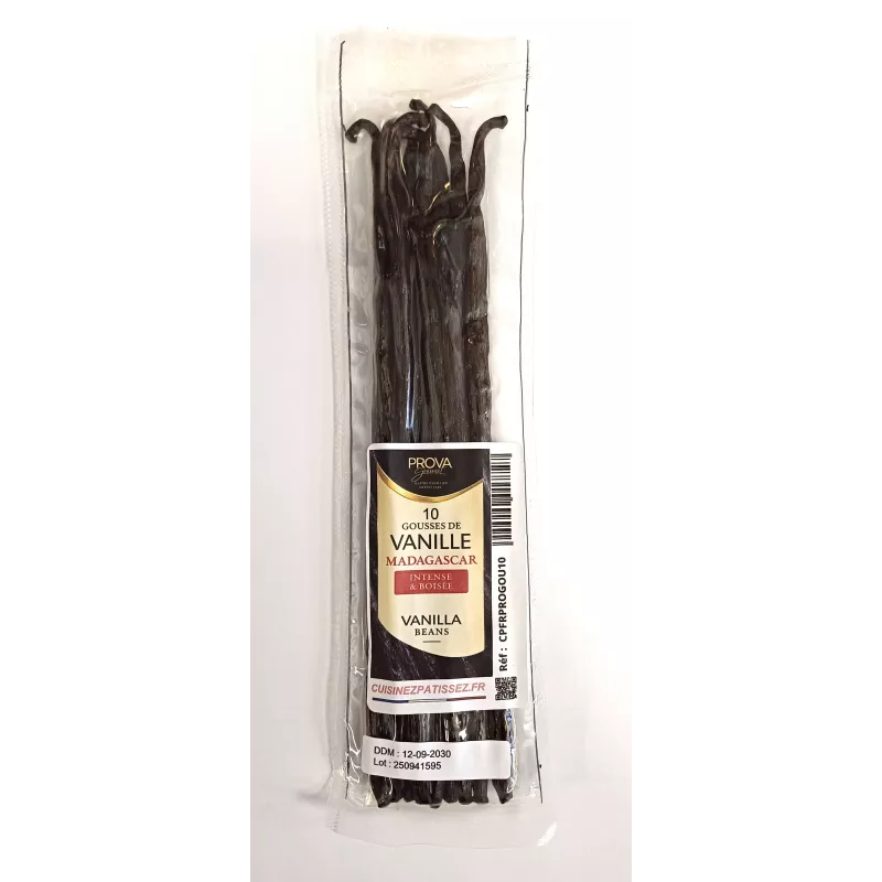 Gousses de vanille Bourbon Madagascar x10