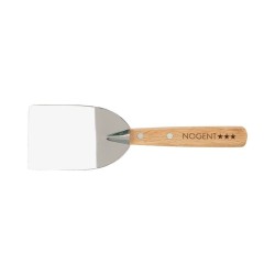 pelle de cuisine en bois de hêtre de 9 cm pour plancha, résistante et pratique pour retourner les aliments.