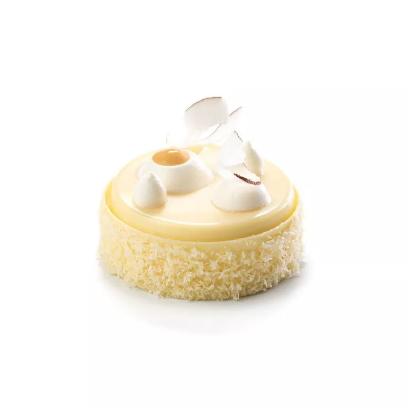 Dessert pâtissier réalisé avec du chocolat blanc Barry Zéphyr