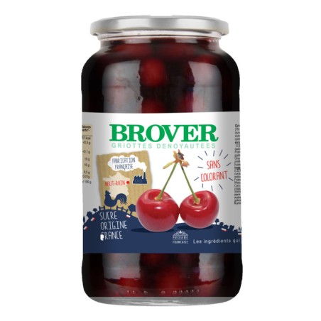 Cerises griottes dénoyautées Brover au sirop léger