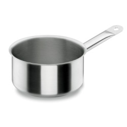 Casserole droite en inox 14 cm avec manche
