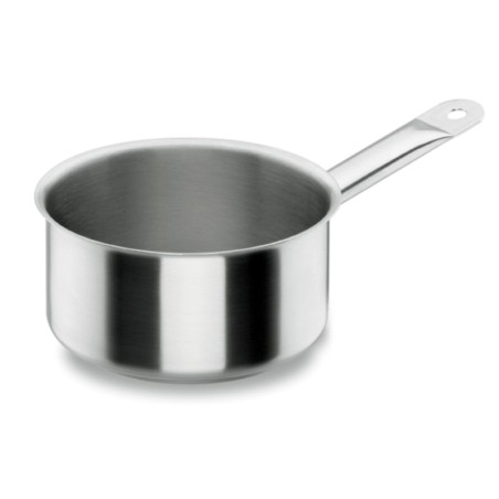 Casserole droite en inox 14 cm avec manche